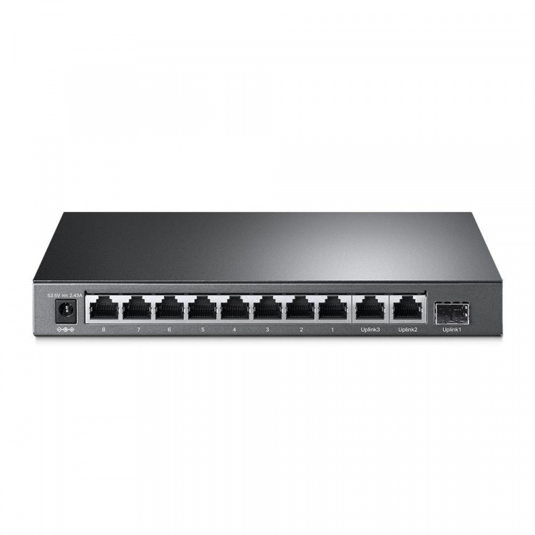 TP-Link 10-portars gigabitswitch för skrivbord med 8-portars PoE+ TP-Link 10-portars gigabitswitch för skrivbord med 8-portars PoE+