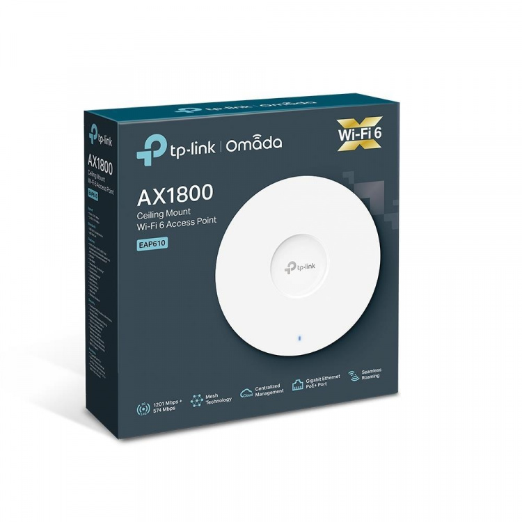 TP-Link AX1800 Trådlös dubbelbandig Wi-Fi 6-accesspunkt för takmontering /EAP610