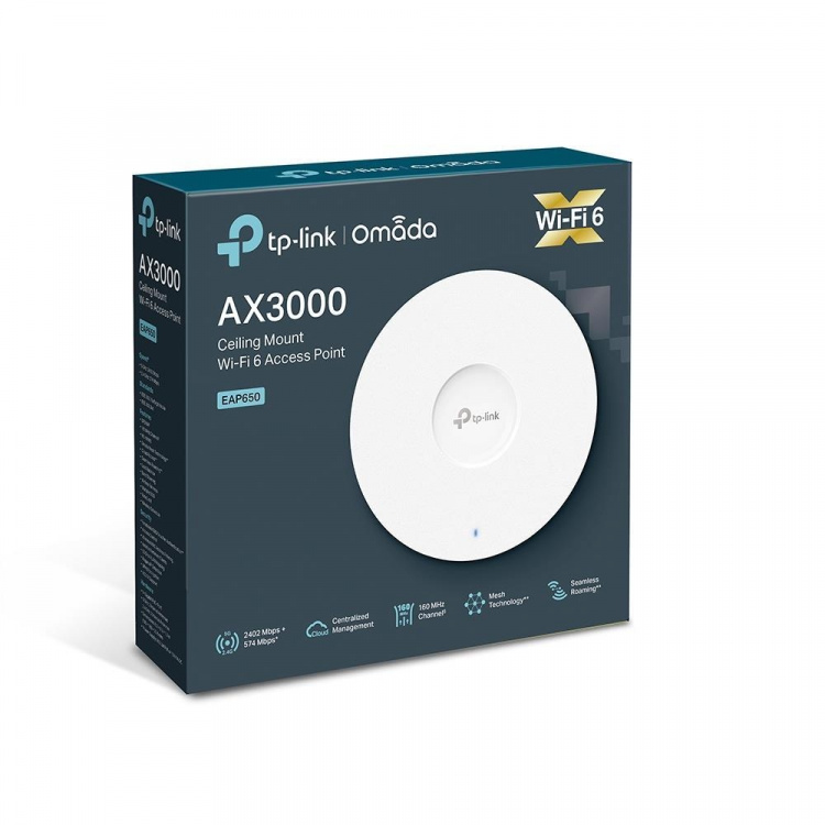 TP-Link AX3000 Trådlös Dual Band takmonterad Wi-Fi 6 Access Point /EAP650