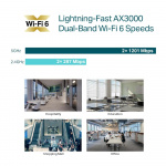 TP-Link AX3000 Trådlös Dual Band takmonterad Wi-Fi 6 Access Point /EAP650