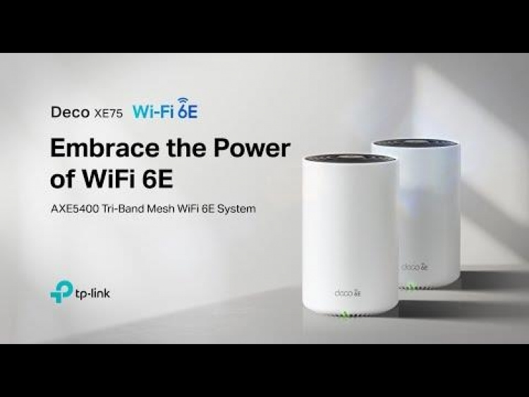 TP-Link Deco XE75 (3-pack) Wi-Fi 6E AXE5400 Wi-Fi-system med nät för hela hemmet TP-Link Deco XE75 (3-pack) Wi-Fi 6E AXE5400 Wi-Fi-system med nät för hela hemmet