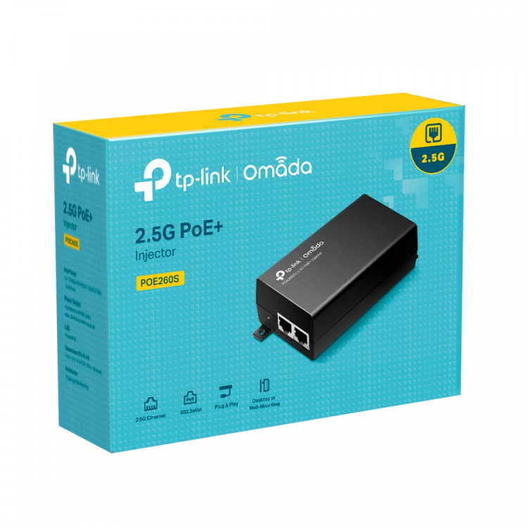 TP-Link 2.5G PoE+ Injektor, IEEE802.3af/at-standarder