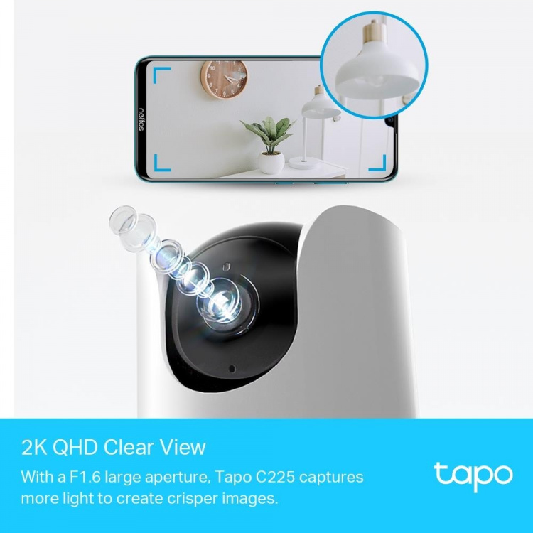 TP-Link Tapo Pan/Tilt AI Wi-Fi-kamera för hemsäkerhet /Tapo C225 TP-Link Tapo Pan/Tilt AI Wi-Fi-kamera för hemsäkerhet /Tapo C225