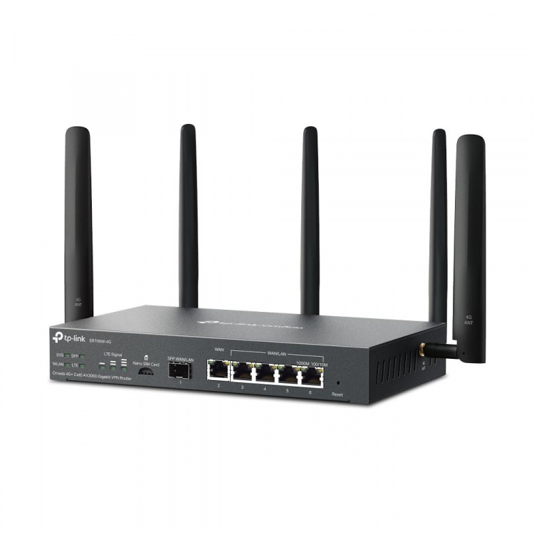TP-Link AX3000 Omada 4G+ Cat6 Gigabit VPN Router /ER706W-4G TP-Link AX3000 Omada 4G+ Cat6 Gigabit VPN Router /ER706W-4G