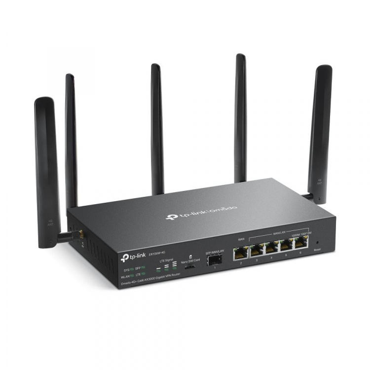TP-Link AX3000 Omada 4G+ Cat6 Gigabit VPN Router /ER706W-4G TP-Link AX3000 Omada 4G+ Cat6 Gigabit VPN Router /ER706W-4G