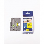 Brother TZe Tape 12mmx4m laminerad svart & gul Brother TZe Tape 12mmx4m laminerad svart & gul