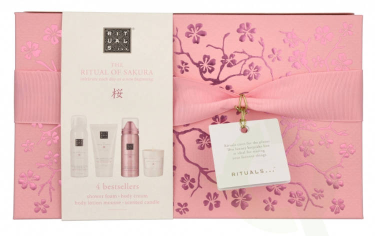 Rituals Sakura Set 195 ml Scented Candle 25gr/Foaming Shower Gel 50ml/Body Cream 70ml/Body Lotion 50ml