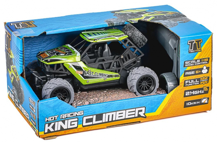 TEC-TOY King Climber R/C 1:18 2,4G 3,7V Li-ion, grön (471416)