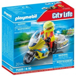 Playmobil Motorcykel för akutläkare med blinkande ljus (71205)