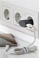 Goobay Micro-USB laddningssats (5 W) Strömförsörjning med Micro-USB-kabel 1 m (svart)