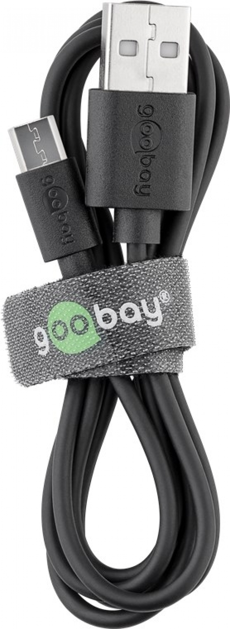 Goobay Micro-USB laddningssats (5 W) Strömförsörjning med Micro-USB-kabel 1 m (svart)