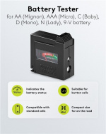 Goobay Batteriprovare för standardbatterier Goobay Batteriprovare för standardbatterier