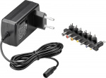 Goobay Universalnätdel (9 V - 24 V max. 24 W / 1,5 A) inkl. 7x DC-adaptrar