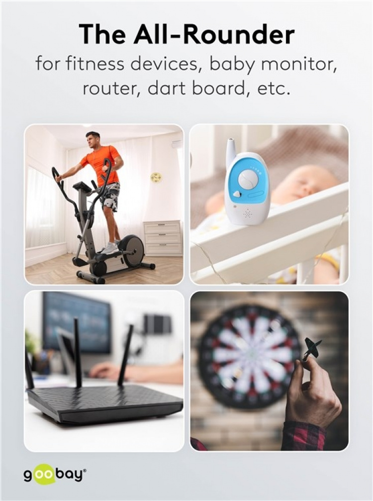 Goobay Universalnätdel (9 V - 24 V max. 24 W / 1,5 A) inkl. 7x DC-adaptrar