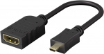 Goobay Micro HDMI™ / HDMI™-adapter, 4K/60Hz HDMI™-mikrokontakt (typ D) > HDMI™-uttag (typ A) Goobay Micro HDMI™ / HDMI™-adapter, 4K/60Hz HDMI™-mikrokontakt (typ D) > HDMI™-uttag (typ A)