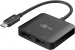 Goobay USB-C™-adapter till 2x DisplayPort™ utökar en USB-C™-port med två DisplayPort™-portar Goobay USB-C™-adapter till 2x DisplayPort™ utökar en USB-C™-port med två DisplayPort™-portar