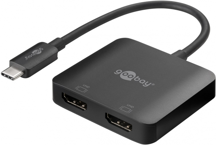 Goobay USB-C™-adapter till 2x HDMI™ utökar en USB-C™-port med två HDMI™-portar Goobay USB-C™-adapter till 2x HDMI™ utökar en USB-C™-port med två HDMI™-portar