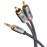 Goobay Ljudadapterkabel AUX, 3,5 mm jack till stereo RCA-kontakt, 3 m Pawl 3,5 mm plugg (3-stift, Stereo) > 2x RCA-kontakt (ljud vänster / höger) Goobay Ljudadapterkabel AUX, 3,5 mm jack till stereo RCA-kontakt, 3 m Pawl 3,5 mm plugg (3-stift, Stereo) > 2x RCA-kontakt (ljud vänster / höger)