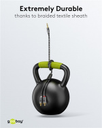 Goobay Ljudadapterkabel AUX, 3,5 mm jack till stereo RCA-kontakt, 3 m Pawl 3,5 mm plugg (3-stift, Stereo) > 2x RCA-kontakt (ljud vänster / höger) Goobay Ljudadapterkabel AUX, 3,5 mm jack till stereo RCA-kontakt, 3 m Pawl 3,5 mm plugg (3-stift, Stereo) > 2x RCA-kontakt (ljud vänster / höger)