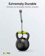 Goobay Stereo RCA-kabel, 2 m 2x RCA-kontakt (ljud vänster / höger) > 2x RCA-kontakt (ljud vänster / höger)