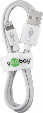 Goobay Lightning USB-kabel för laddning och synkronisering, 3 m, vit MFi-kabel för Apple iPhone/iPad