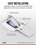 3SIXT 4in1 Protection Bundle mobilskal, skärmskydd, kameraskydd och stressfri applikator, kompatibel med Samsung Galaxy S24+, transparent