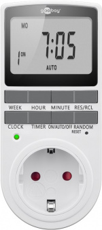 Goobay Digital timer programmerbar timer med kontakt med skyddsjord (typ F)