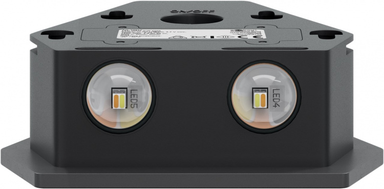 Goobay LED-vägglampa med solcell Diamant, svart 45 lm, 3 lägen varmvit till kallvit (3000, 4200, 6500 K), för indirekt utomhusbelysning