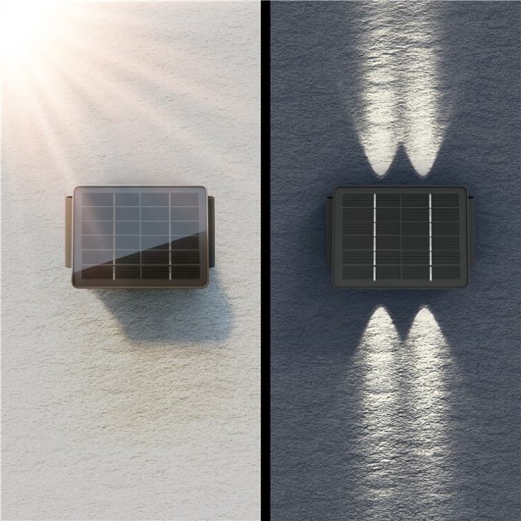 Goobay LED-vägglampa med solcell Quadros, svart 50 lm, 3 lägen varmvit till kallvit (3000, 4200, 6500 K), för indirekt utomhusbelysning Goobay LED-vägglampa med solcell Quadros, svart 50 lm, 3 lägen varmvit till kallvit (3000, 4200, 6500 K), för indirekt utomhusbelysning