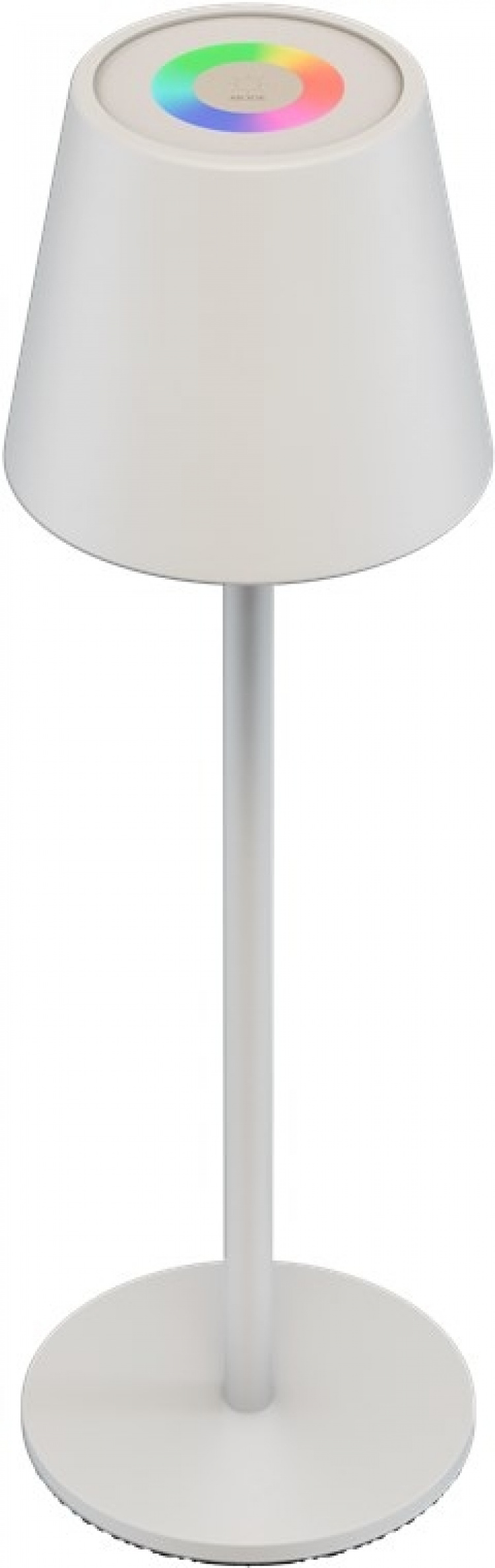 Goobay Trådlös LED-bordslampa RGBW, vit med touch-styrning, 150 lm, många RGB-ljusfärger och varmvitt (3000 K), steglöst dimbar