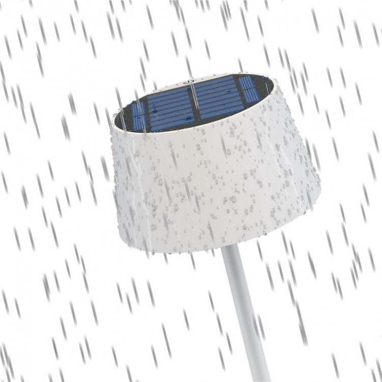 Goobay Trådlös LED-bordslampa med solcell, vit med touchkontroll, 150 lm, varmvit (3000 K), steglöst dimbar Goobay Trådlös LED-bordslampa med solcell, vit med touchkontroll, 150 lm, varmvit (3000 K), steglöst dimbar