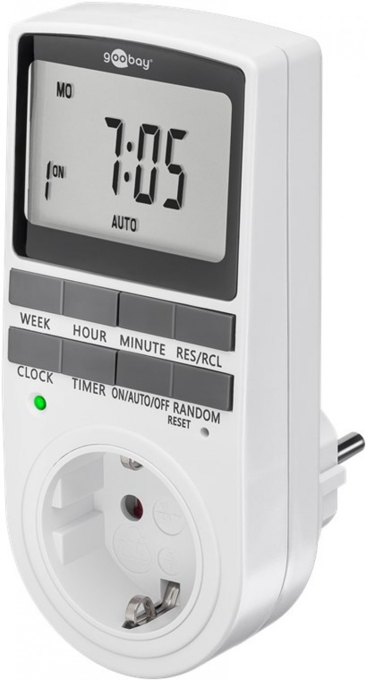 Goobay Digital timer, set om 2 programmerbar timer med kontakt med skyddsjord (typ F) Goobay Digital timer, set om 2 programmerbar timer med kontakt med skyddsjord (typ F)