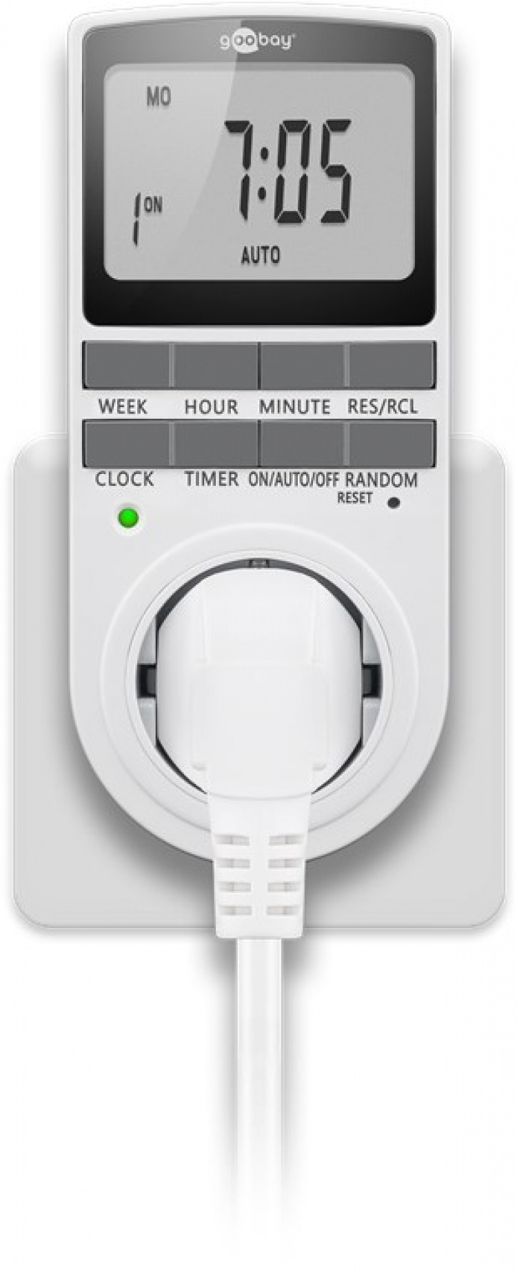 Goobay Digital timer, set om 2 programmerbar timer med kontakt med skyddsjord (typ F) Goobay Digital timer, set om 2 programmerbar timer med kontakt med skyddsjord (typ F)