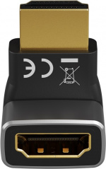 Goobay HDMI™ vinkeladapter 90° vertikal, 8K/60Hz HDMI™-uttag (typ A) > HDMI™ kontakt (typ A) 90 ° Goobay HDMI™ vinkeladapter 90° vertikal, 8K/60Hz HDMI™-uttag (typ A) > HDMI™ kontakt (typ A) 90 °