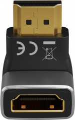Goobay HDMI™ vinkeladapter 270° vertikal, 8K/60Hz HDMI™-uttag (typ A) > HDMI™ kontakt (typ A) 270 ° Goobay HDMI™ vinkeladapter 270° vertikal, 8K/60Hz HDMI™-uttag (typ A) > HDMI™ kontakt (typ A) 270 °