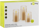 Goobay 3-pack LED-ljus av äkta vax i ett glas, guld-transparent, inkl. 10x AAA (LR03) med timerfunktion och pendelveke, batteridriven, varmvitt (2700 K) Goobay 3-pack LED-ljus av äkta vax i ett glas, guld-transparent, inkl. 10x AAA (LR03) med timerfunktion och pendelveke, batteridriven, varmvitt (2700 K)