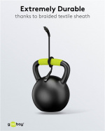 Goobay USB-C™ supersoft textilkabel med metallkontakter, 1 m, svart elegant och extra robust anslutningskabel för enheter med USB-C™-port Goobay USB-C™ supersoft textilkabel med metallkontakter, 1 m, svart elegant och extra robust anslutningskabel för enheter med USB-C™-port