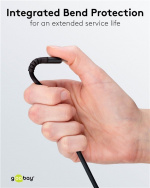 Goobay Lightning-USB-A supersoft textilkabel med metallkontakter, 3 m, svart MFi-certifierad, elegant och extra robust laddnings- och synkroniseringskabel för Apple iPhone/iPad (svart) Goobay Lightning-USB-A supersoft textilkabel med metallkontakter, 3 m, svart MFi-certifierad, elegant och extra robust laddnings- och synkroniseringskabel för Apple iPhone/iPad (svart)