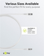 Goobay Lightning-USB-C™ supersoft textilkabel med metallkontakter, 0,5 m, vit MFi-certifierad, elegant och extra robust laddnings- och synkroniseringskabel för Apple iPhone/iPad (vit) Goobay Lightning-USB-C™ supersoft textilkabel med metallkontakter, 0,5 m, vit MFi-certifierad, elegant och extra robust laddnings- och synkroniseringskabel för Apple iPhone/iPad (vit)