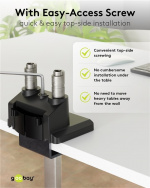 Goobay Dubbel skärmfäste med gasfjäder, svart för bildskärmar från 17 till 32 tum (43 - 81 cm), max. 9 kg per bildskärm, enkel snap-in-montering av armarna