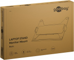 Goobay Deluxe laptopfäste för monitorarm, svart för bärbara datorer från 11,6 till 17,3 tum (29 - 44 cm), max. 9 kg, för montering på ett bildskärmsfäste