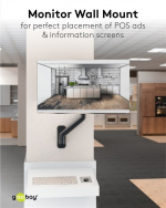 Goobay Single väggfäste för skärm, svart för bildskärmar från 17 till 32 tum (43 - 81 cm), max. 9 kg, för väggmontering Goobay Single väggfäste för skärm, svart för bildskärmar från 17 till 32 tum (43 - 81 cm), max. 9 kg, för väggmontering