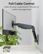 Goobay Single väggfäste för skärm, svart för bildskärmar från 17 till 32 tum (43 - 81 cm), max. 9 kg, för väggmontering Goobay Single väggfäste för skärm, svart för bildskärmar från 17 till 32 tum (43 - 81 cm), max. 9 kg, för väggmontering