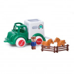 Viking Toys Jumbo Hästtransport M/1 person +2 hästar + staket (130007)
