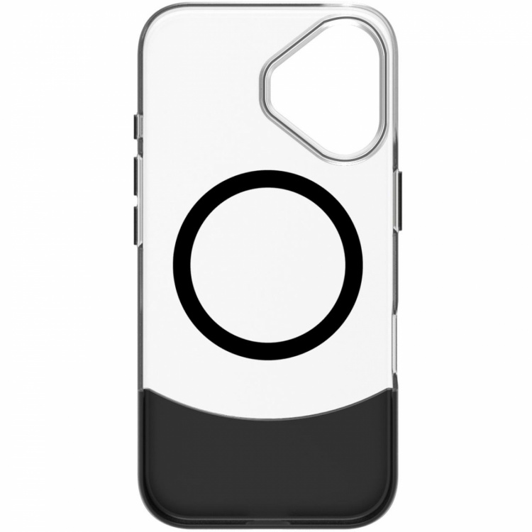 Celly Magdual MagSafe-kompatibelt skal iPhone 16 Svart + Transparent Celly Magdual MagSafe-kompatibelt skal iPhone 16 Svart + Transparent