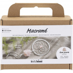 DIY Kit Minipysselkit - Makramé - Drömfångare med rosenkvartskristall (977728)