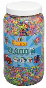 HAMA Beads Midi - Pastell Mix, 13.000 st (211-50) HAMA Beads Midi - Pastell Mix, 13.000 st (211-50)