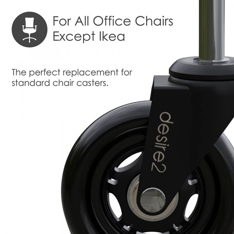 Desire2 Gummihjul 22mm för Universalstolar 5-pack Desire2 Gummihjul 22mm för Universalstolar 5-pack