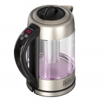 BLACK+DECKER Vattenkokare i Glas med Té-filter 1,7L