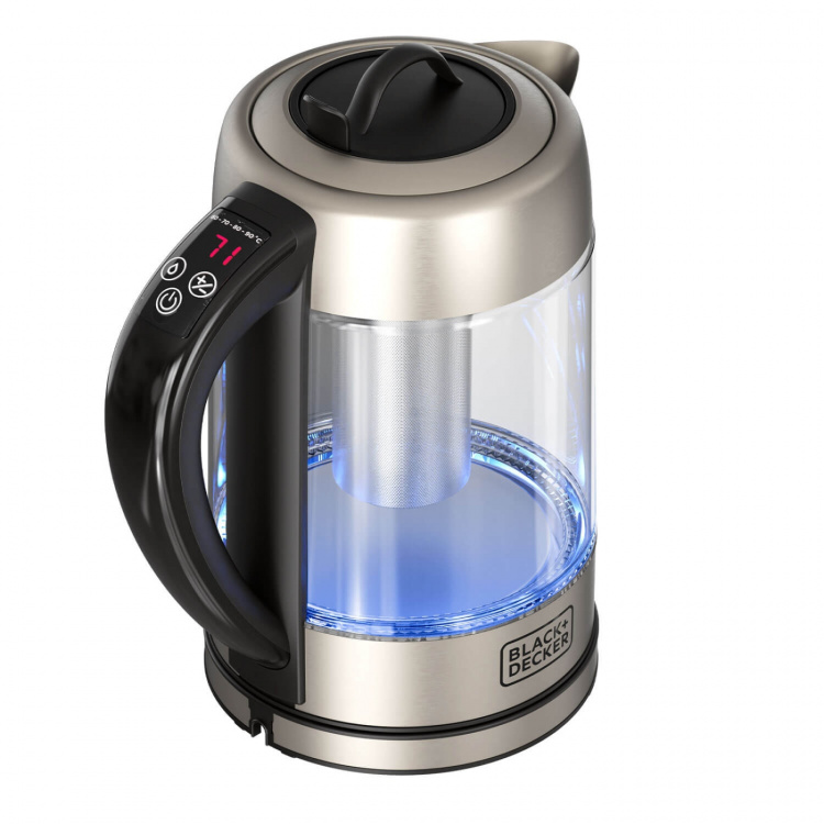 BLACK+DECKER Vattenkokare i Glas med Té-filter 1,7L